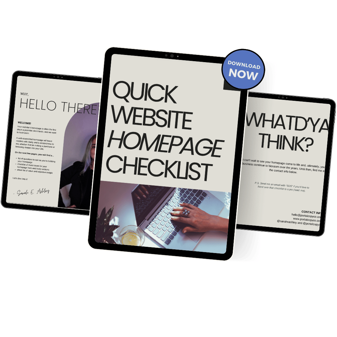 homepage checklist mockup graphic