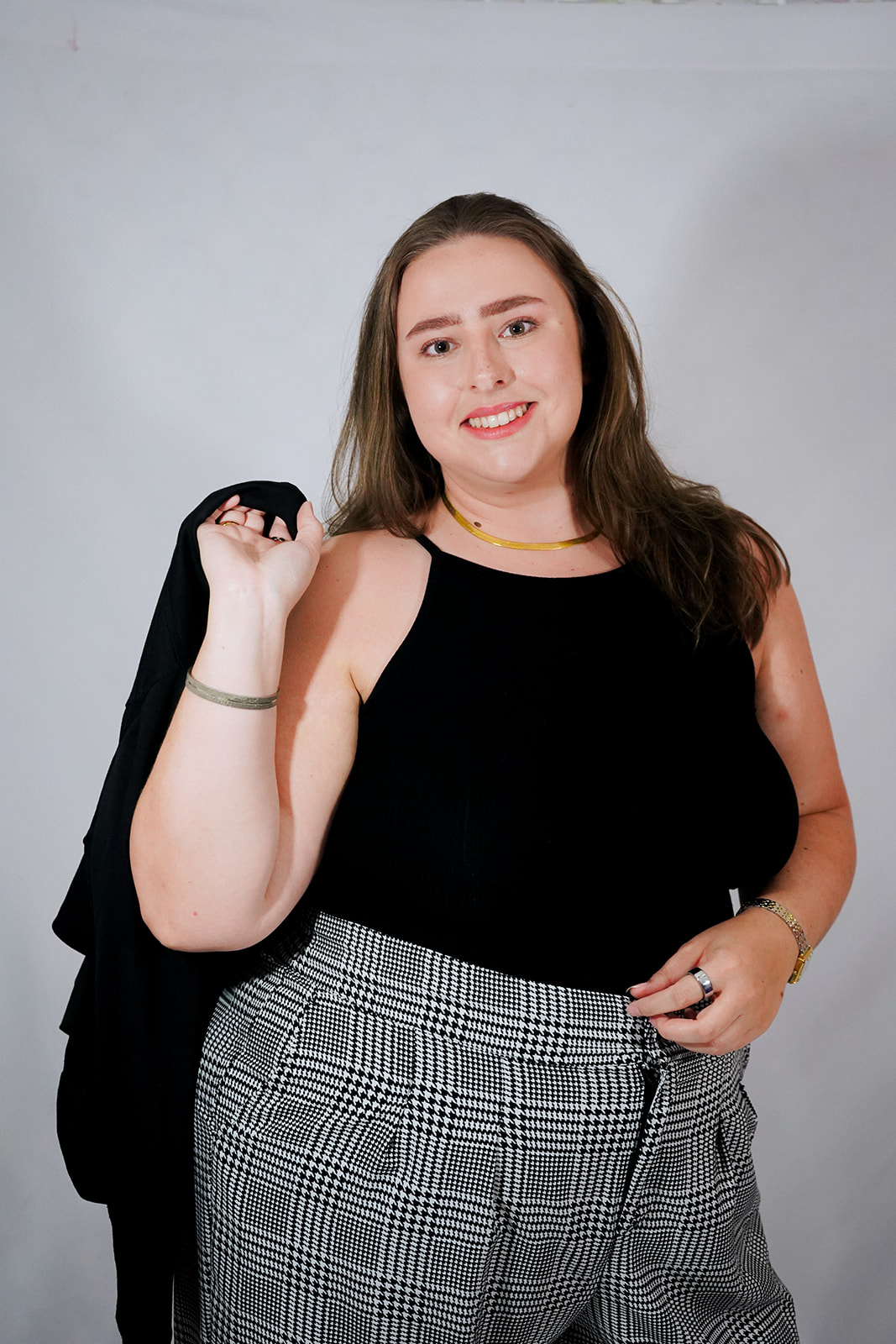 sarah ashley with hands on hips